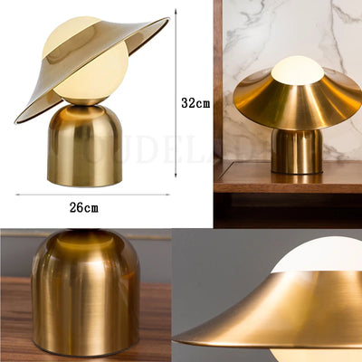 Lampe De Chevet Dore Blanc