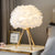 Lampe De Chevet Plume Blanche