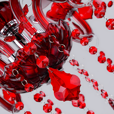 Lustre Pampille Rouge
