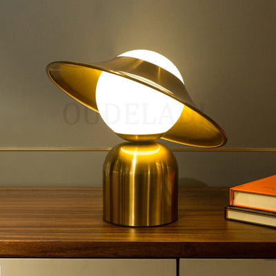 Lampe De Chevet Dore Blanc