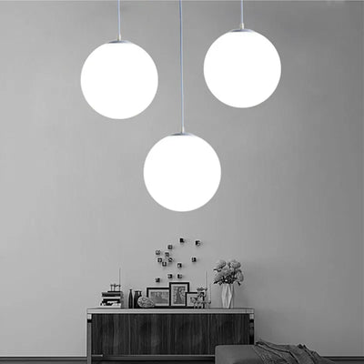 Lustre Boule Blanc