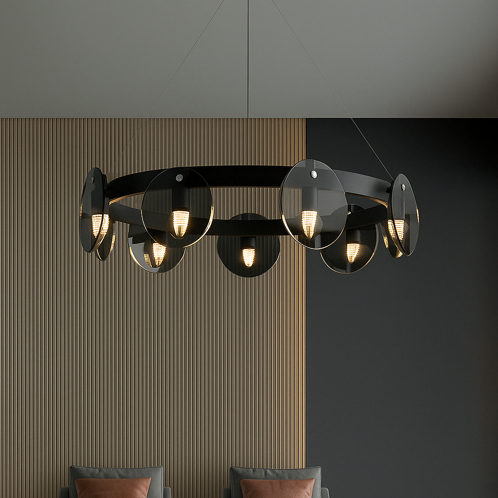 Lustre Noir Salon
