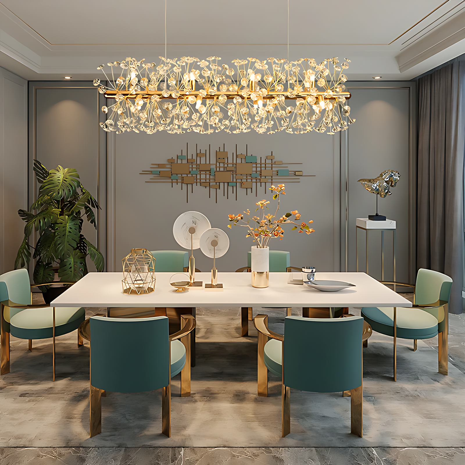 Lustre Salon Doré