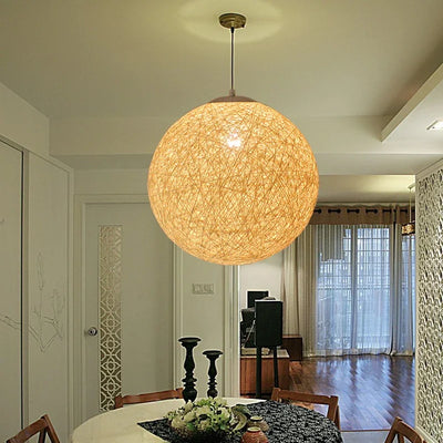 Lustre Boule En Corde