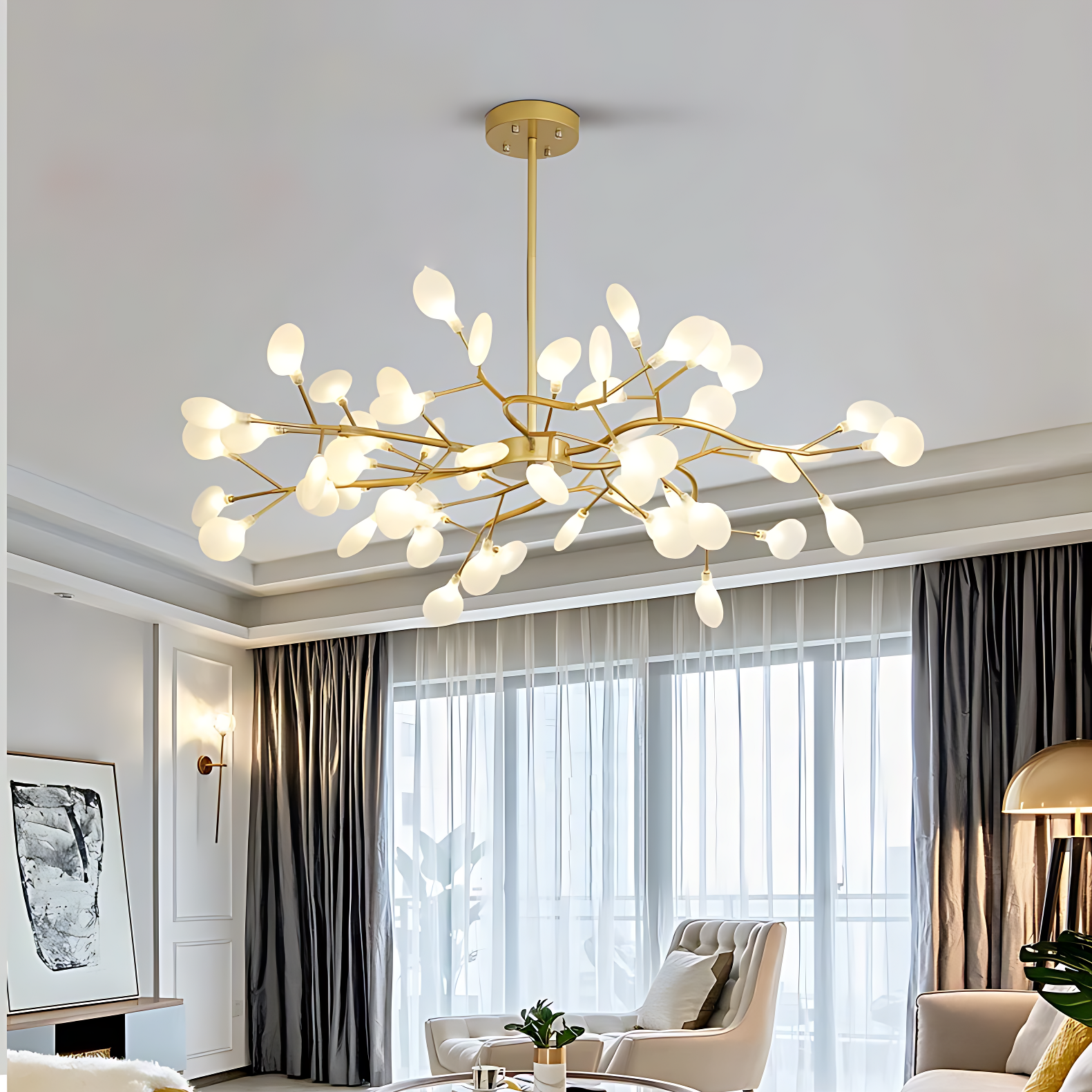 Lustre Doré Moderne