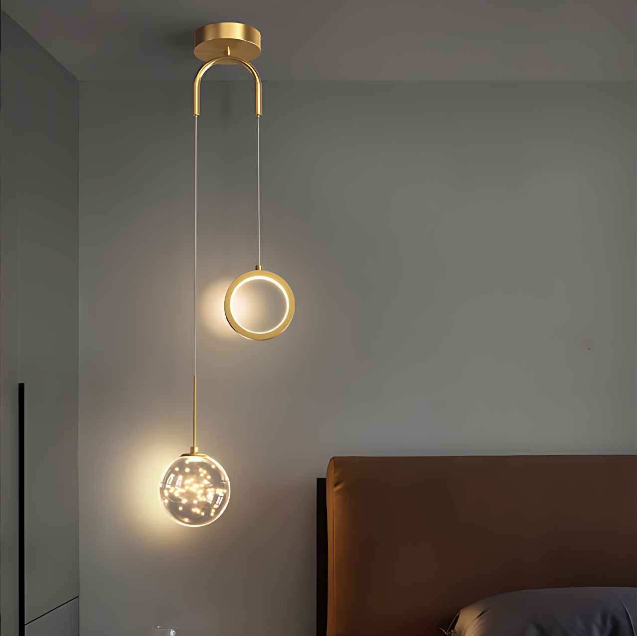 Lustre En Verre Moderne