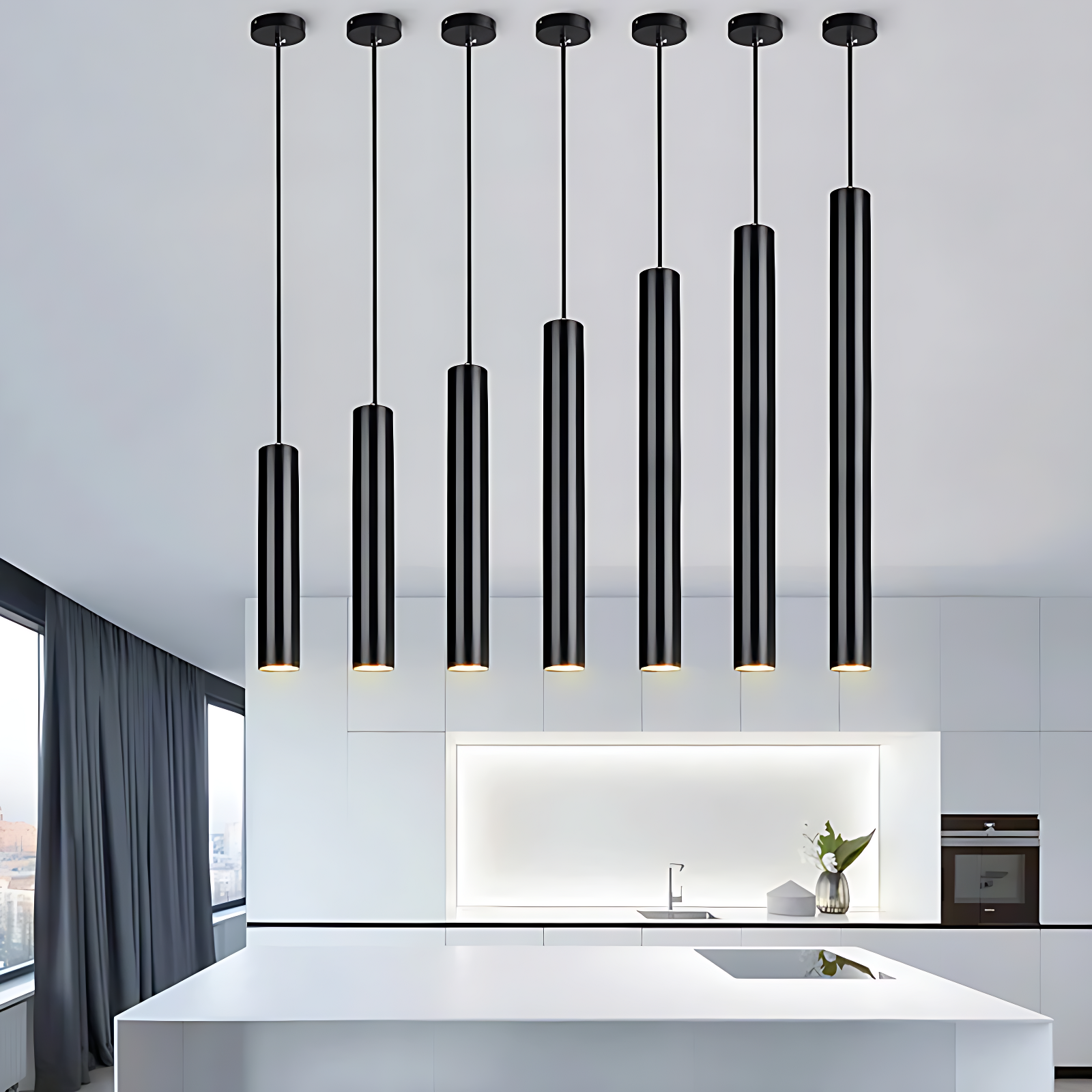 Lustre Tube Noir