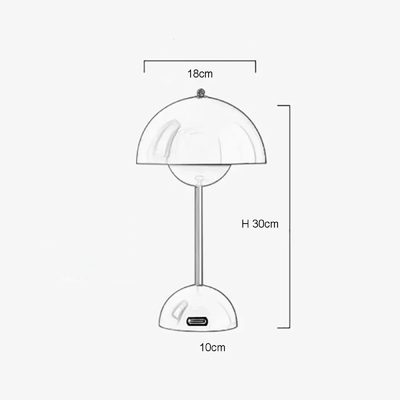 Lampe Champignon Noire