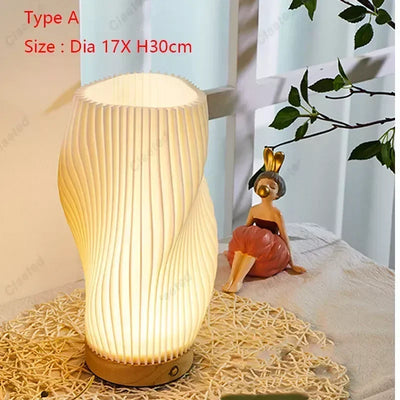Lampe De Chevet Originale En Bois