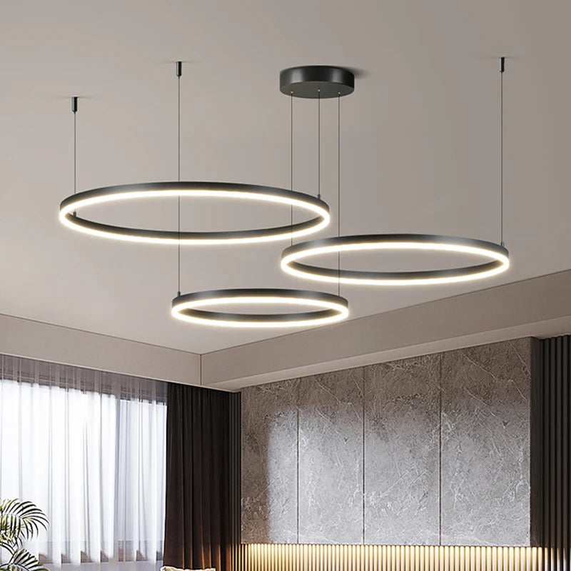 Lustre Noir Rond