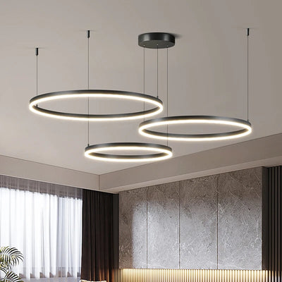 Lustre Noir Rond