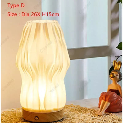 Lampe De Chevet Originale En Bois