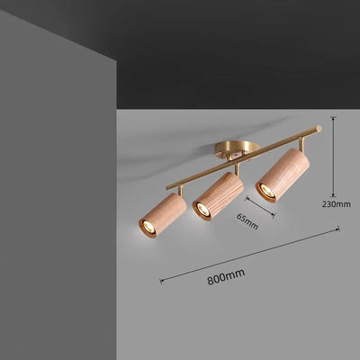 Lustre Bois Laiton
