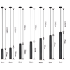 Lustre Tube Noir