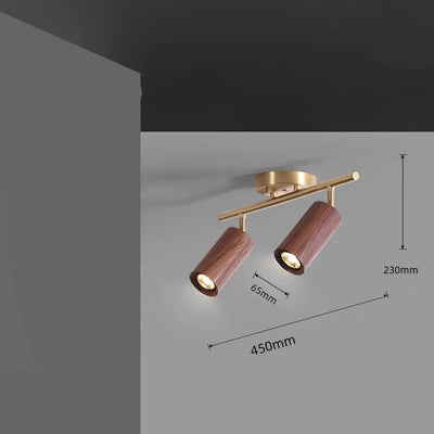 Lustre Bois Laiton