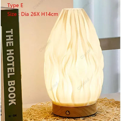Lampe De Chevet Originale En Bois