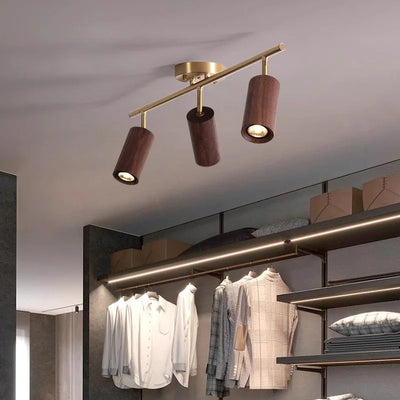 Lustre Bois Laiton