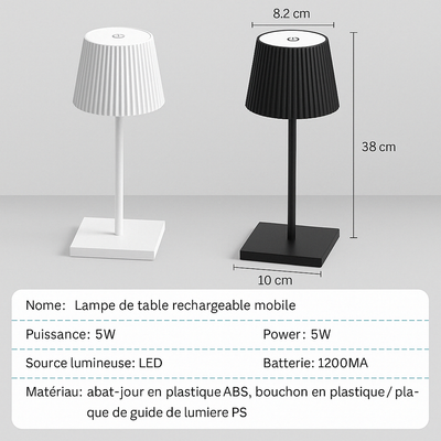 Lampe De Chevet Noir Tactile