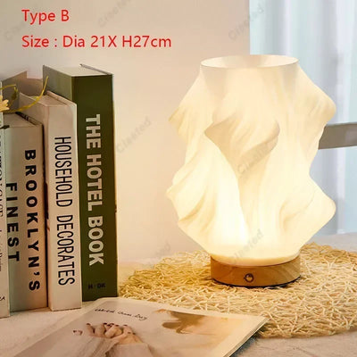 Lampe De Chevet Originale En Bois