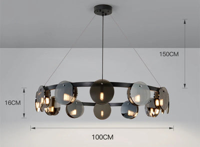 Lustre Noir Salon