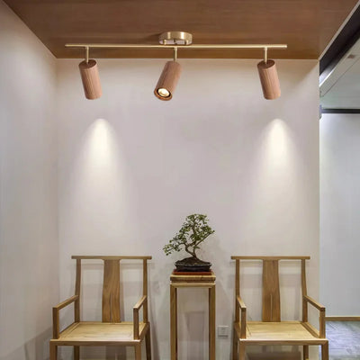 Lustre Bois Laiton