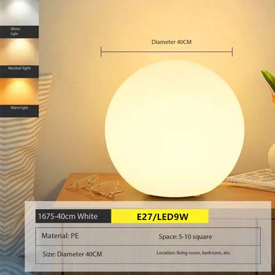 Lampe De Chevet Boule Blanche