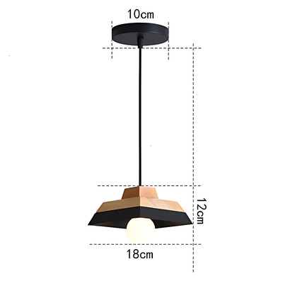 Lustre Bois Et Noir