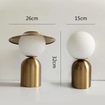Lampe De Chevet Dore Blanc