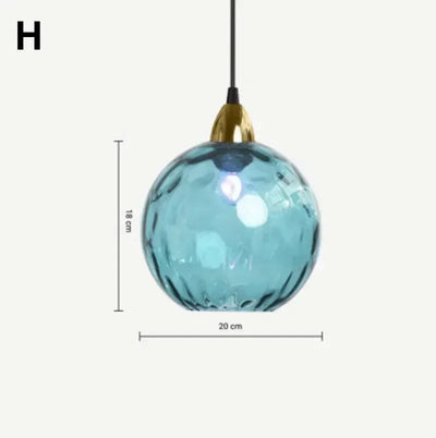 Lustre En Verre Coloré