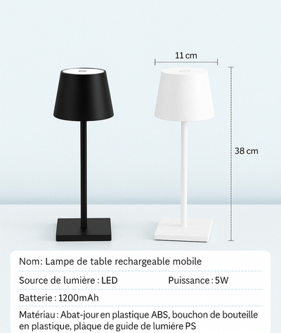 Lampe De Chevet Sans Fil Rechargeable