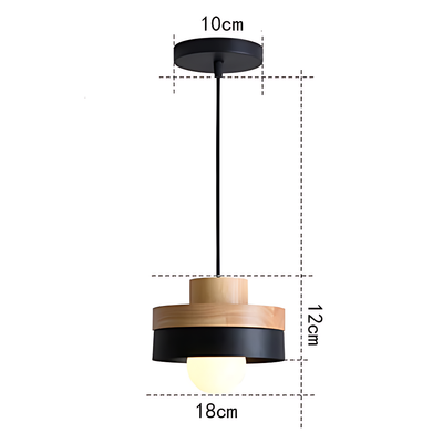 Lustre Bois Et Noir