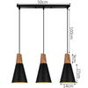 Lustre Suspension Bois Et Noir