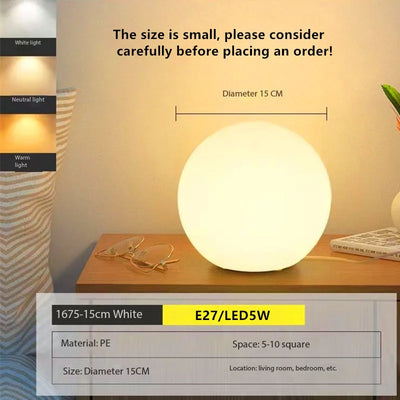 Lampe De Chevet Boule Blanche