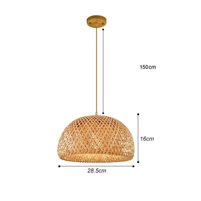 Lustre Paille Rotin