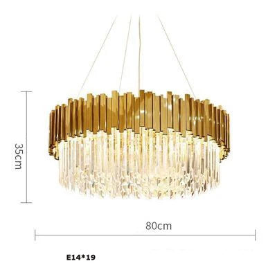 Lustre Pampilles Doré