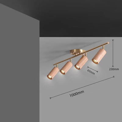Lustre Bois Laiton