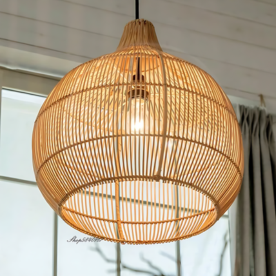 Lustre Panier Osier