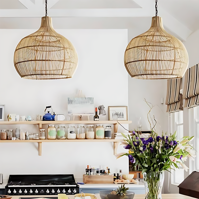 Lustre Panier Osier