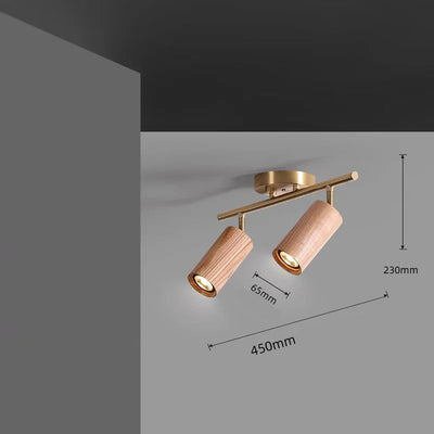 Lustre Bois Laiton