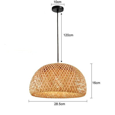 Lustre Paille Rotin