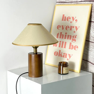 Lampe De Chevet En Bois Brut