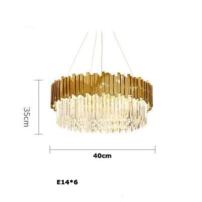 Lustre Pampilles Doré
