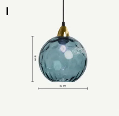 Lustre En Verre Coloré