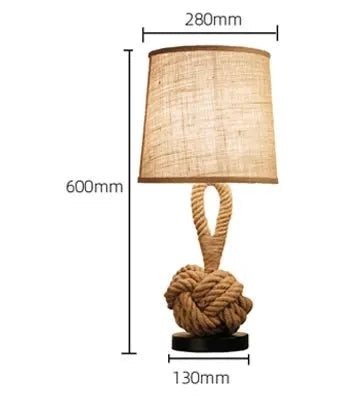 Lampe De Chevet Corde Et Bois