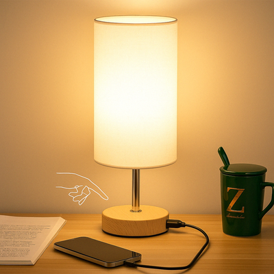 Lampe De Chevet Bois Tactile