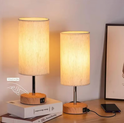 Lampe De Chevet Bois Tactile