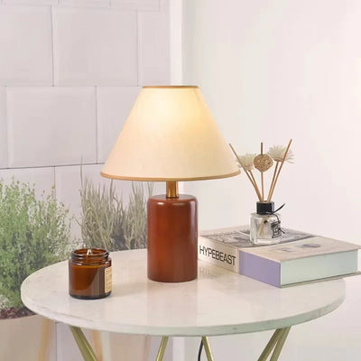 Lampe De Chevet En Bois Brut