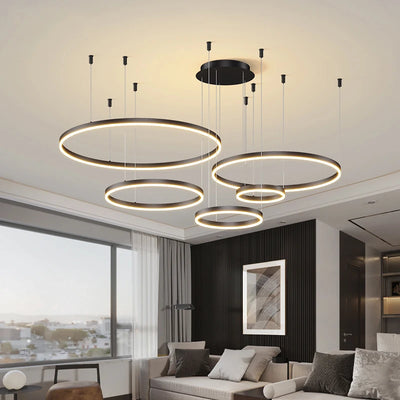 Lustre Noir Rond