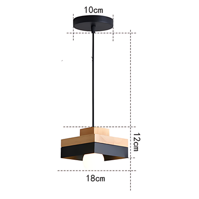 Lustre Bois Et Noir