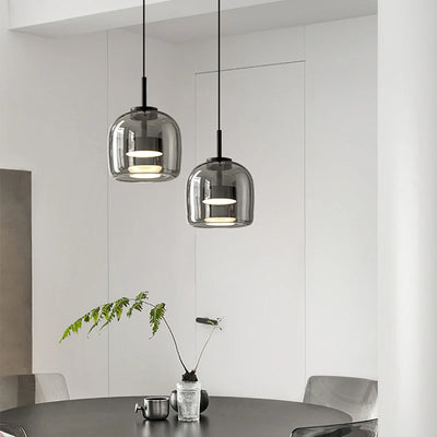 Lustre En Verre Noir